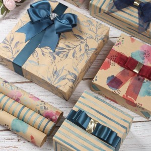 High Quality vietnam free sample Ink Printed Gift Kraft Wood Pulp Wrapping Paper for Flowers Printing Wrapping