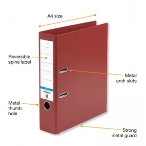 Assorted Plastic 6 Folders mixed colour A4 Lever Arch Files