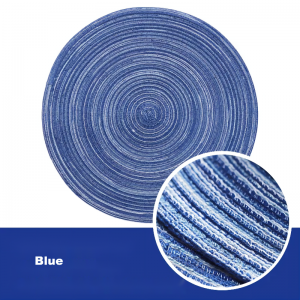 Round Cotton Dining Table Place Mats Anti-slip Woven Braided Placemat